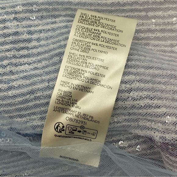 By Anthropology Ombré Sequin Buttondown Shirt Blue/Peach size M - Picture 11 of 11